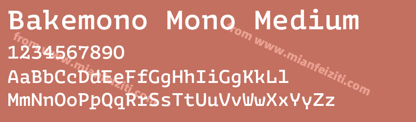 Bakemono Mono Medium预览图1