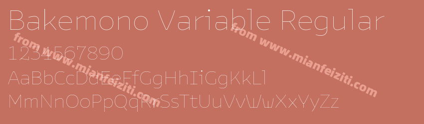 Bakemono Variable Regular预览图1 Bakemono Variable Regular预览图1
