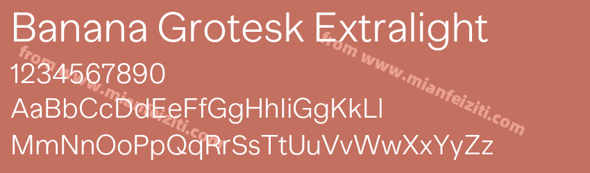 Banana Grotesk Extralight预览图1 Banana Grotesk Extralight预览图1