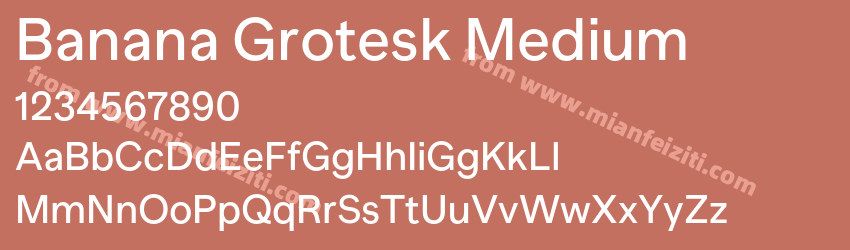 Banana Grotesk Medium预览图1 Banana Grotesk Medium预览图1