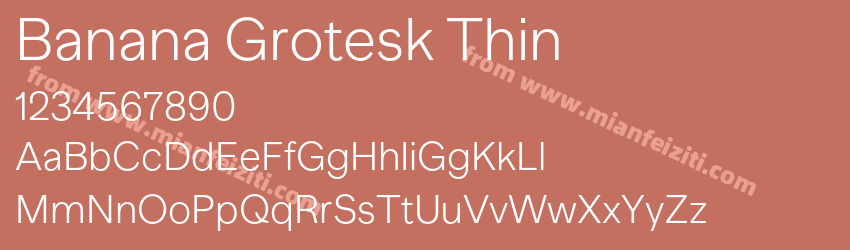 Banana Grotesk Thin预览图1 Banana Grotesk Thin预览图1