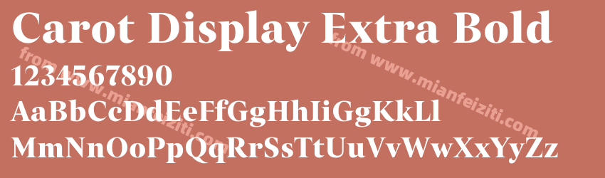 Carot Display Extra Bold预览图1