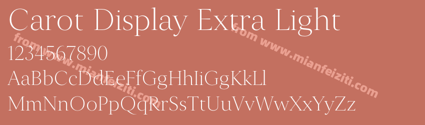 Carot Display Extra Light预览图1 Carot Display Extra Light预览图1