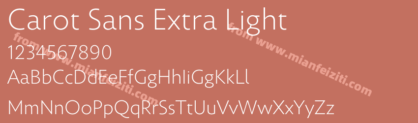 Carot Sans Extra Light预览图1