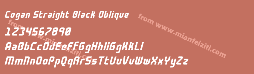 Cogan Straight Black Oblique预览图1