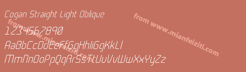 Cogan Straight Light Oblique预览图1