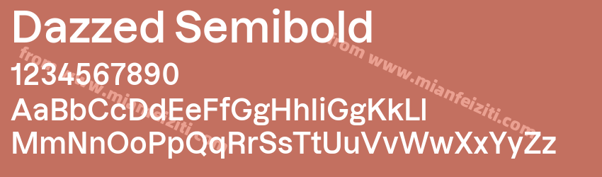 Dazzed Semibold预览图1 Dazzed Semibold预览图1
