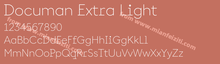 Documan Extra Light预览图1 Documan Extra Light预览图1