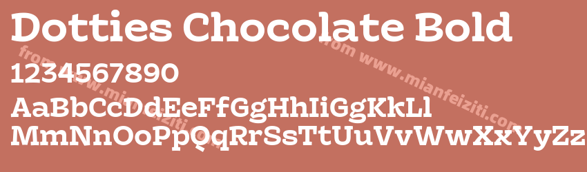 Dotties Chocolate Bold预览图1 Dotties Chocolate Bold预览图1