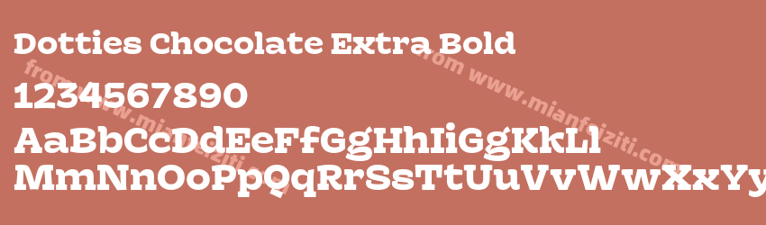 Dotties Chocolate Extra Bold预览图1 Dotties Chocolate Extra Bold预览图1