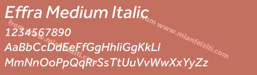 Effra Medium Italic预览图1 Effra Medium Italic预览图1