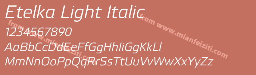 Etelka Light Italic预览图1 Etelka Light Italic预览图1