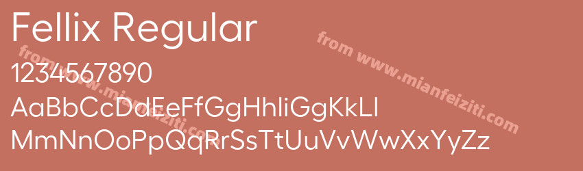 Fellix Regular预览图1 Fellix Regular预览图1