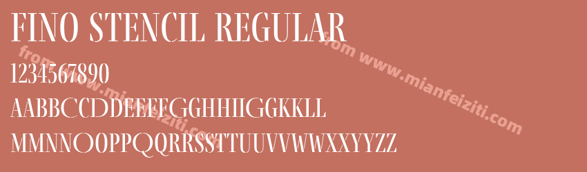 Fino Stencil Regular预览图1