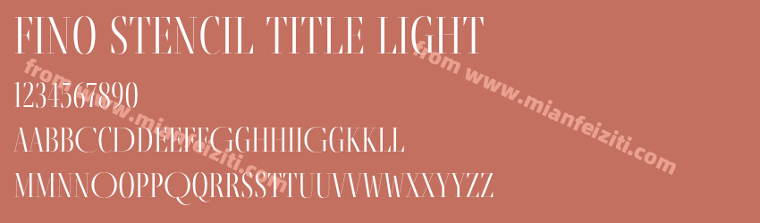 Fino Stencil Title Light预览图1 Fino Stencil Title Light预览图1