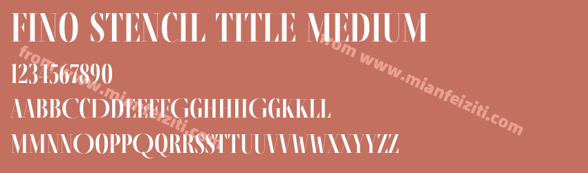 Fino Stencil Title Medium预览图1 Fino Stencil Title Medium预览图1