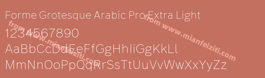 Forme Grotesque Arabic Pro Extra Light预览图1 Forme Grotesque Arabic Pro Extra Light预览图1