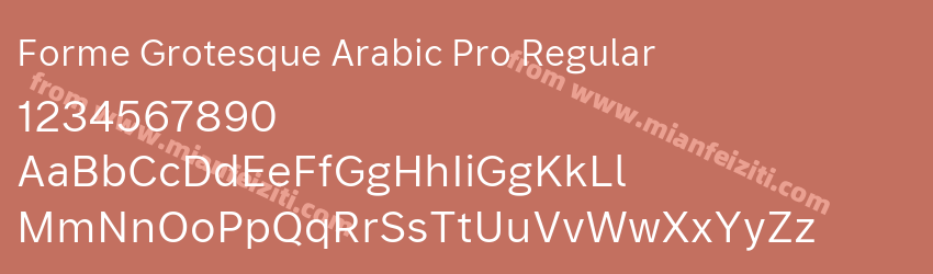 Forme Grotesque Arabic Pro Regular预览图1 Forme Grotesque Arabic Pro Regular预览图1
