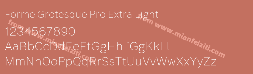 Forme Grotesque Pro Extra Light预览图1 Forme Grotesque Pro Extra Light预览图1
