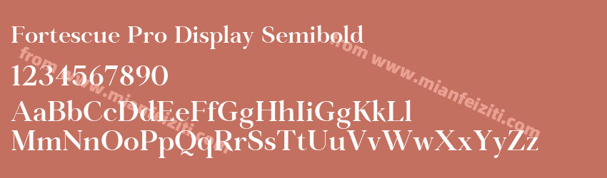 Fortescue Pro Display Semibold预览图1 Fortescue Pro Display Semibold预览图1