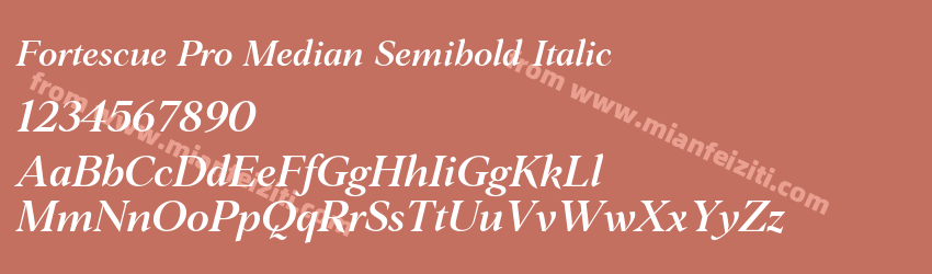 Fortescue Pro Median Semibold Italic预览图1 Fortescue Pro Median Semibold Italic预览图1