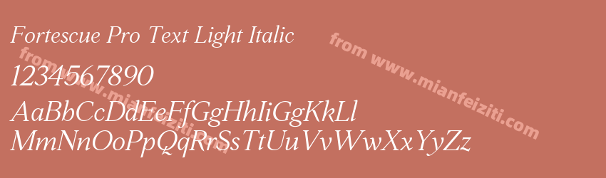 Fortescue Pro Text Light Italic预览图1 Fortescue Pro Text Light Italic预览图1