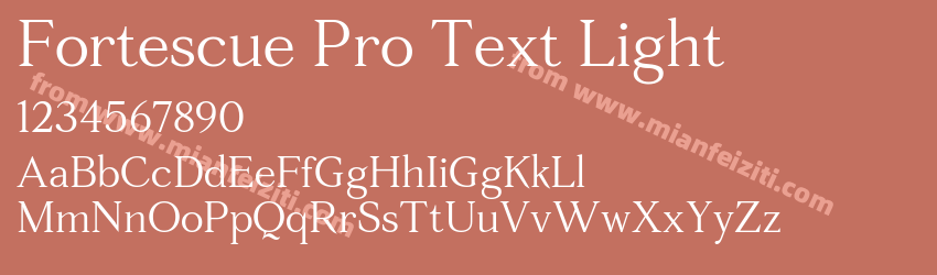 Fortescue Pro Text Light预览图1 Fortescue Pro Text Light预览图1