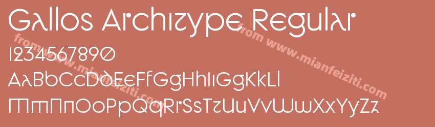 Gallos Architype Regular预览图1 Gallos Architype Regular预览图1