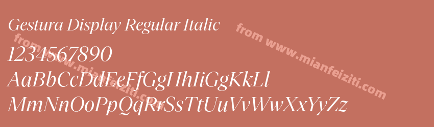 Gestura Display Regular Italic预览图1 Gestura Display Regular Italic预览图1