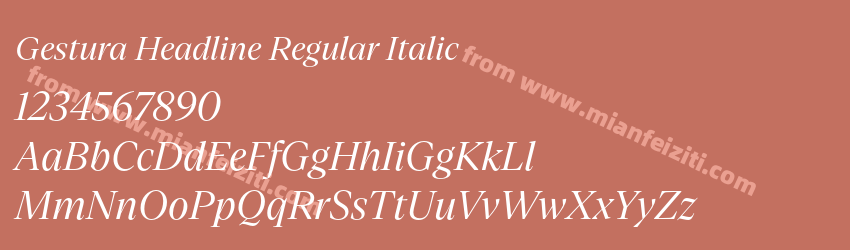 Gestura Headline Regular Italic预览图1 Gestura Headline Regular Italic预览图1