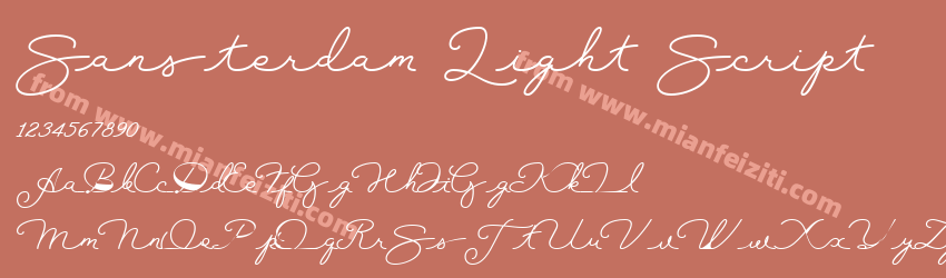 Sansterdam Light Script预览图1 Sansterdam Light Script预览图1