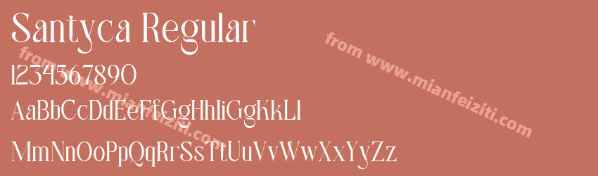 Santyca Regular预览图1 Santyca Regular预览图1
