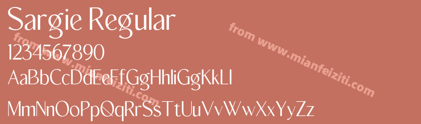 Sargie Regular预览图1 Sargie Regular预览图1
