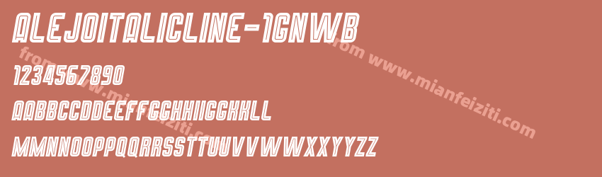 Alejo Italic Line 1 GnWB预览图1
