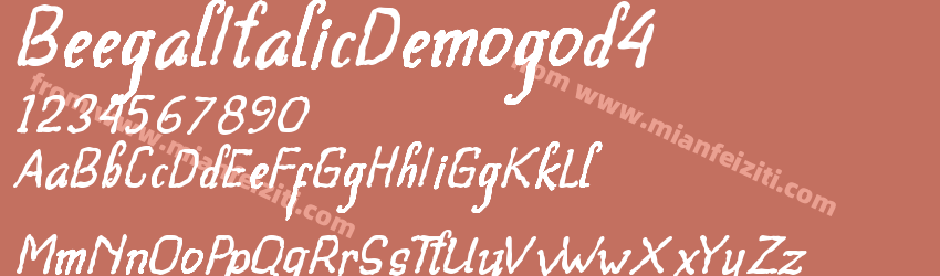 Beegal Italic Demo god4预览图1