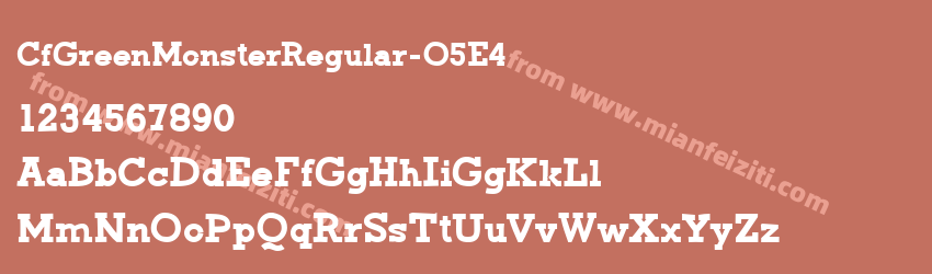CF Green Monster Regular预览图1