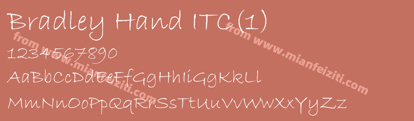 Bradley Hand ITC(1)预览图1