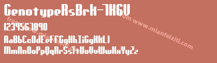 GenotypeRsBrk-7K6V字体预览