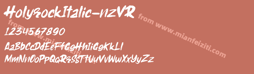 Holyrock Italic nzVR预览图1