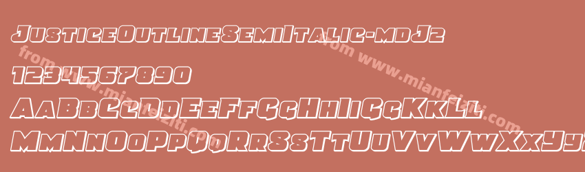 Justice Outline Semi Italic mdJ2预览图1