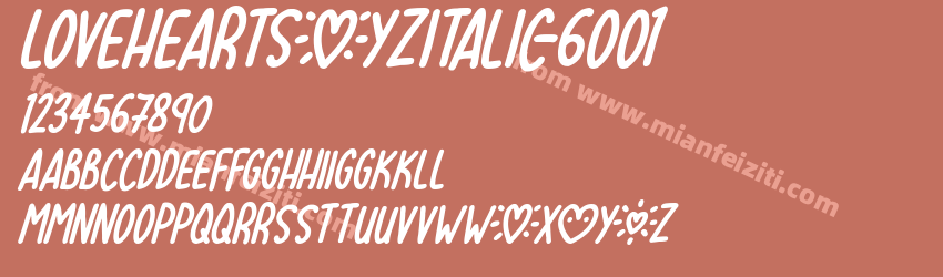 Lovehearts Xyz Italic 6 Oo1预览图1
