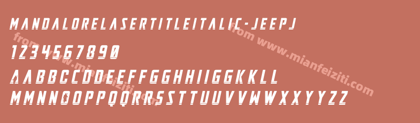 Mandalore Laser Title Italic jE Epj预览图1