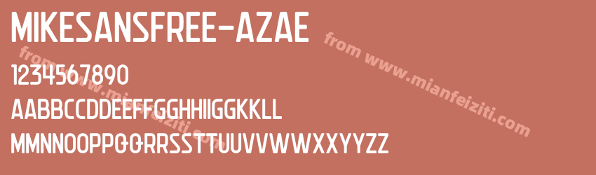 Mike Sans Free Regular预览图1