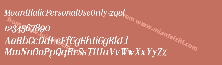 Mount Italic PERSONAL USE ONLY预览图1