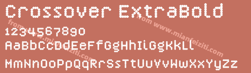 Crossover ExtraBold字体预览