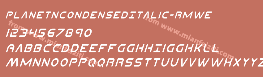 PlanetN Condensed Italic Rmwe预览图1