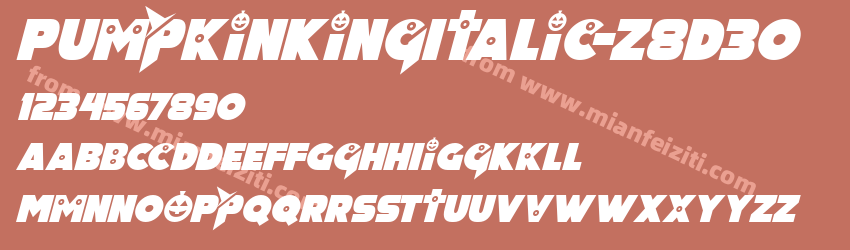 Pumpkin King Italic z8d30预览图1
