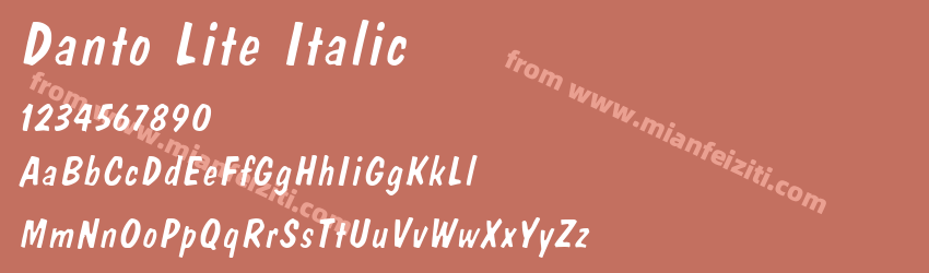 Danto Lite Italic预览图1