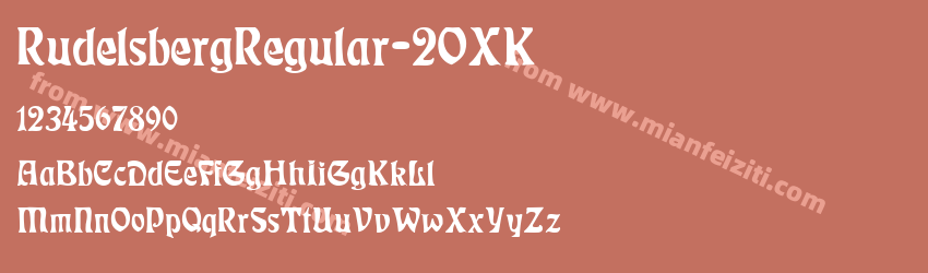 Rudelsberg Regular 2OXK预览图1