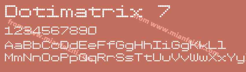 Dotimatrix 7字体预览